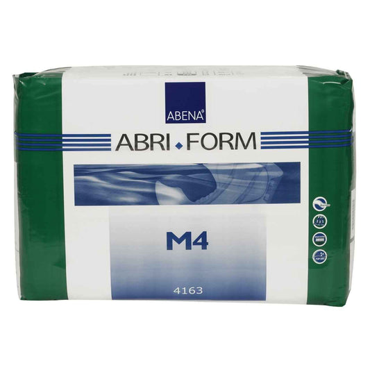 Abri-Form Level 4 adult diapers, M4 size box with plastic backing