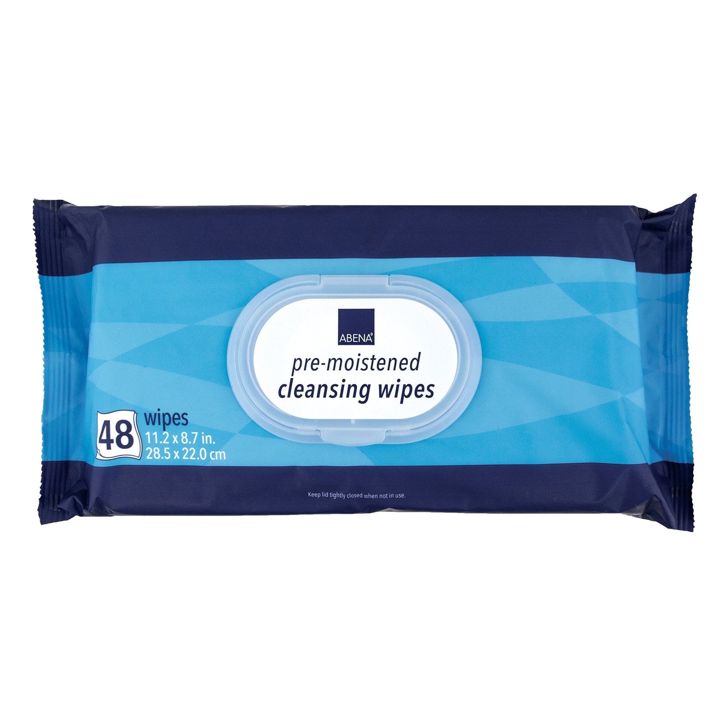 Pre-moistened cleansing wipes, 48-count pack, flip-top lid