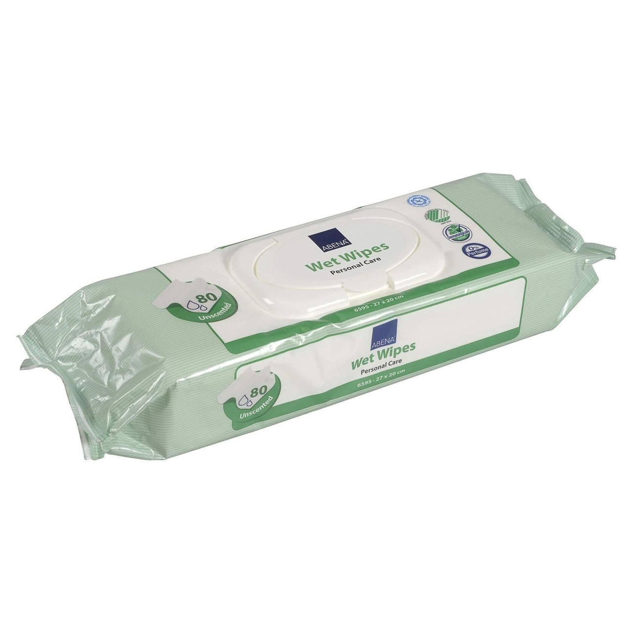 Wet Wipes 80-count unscented pack; sealed wipes pouch