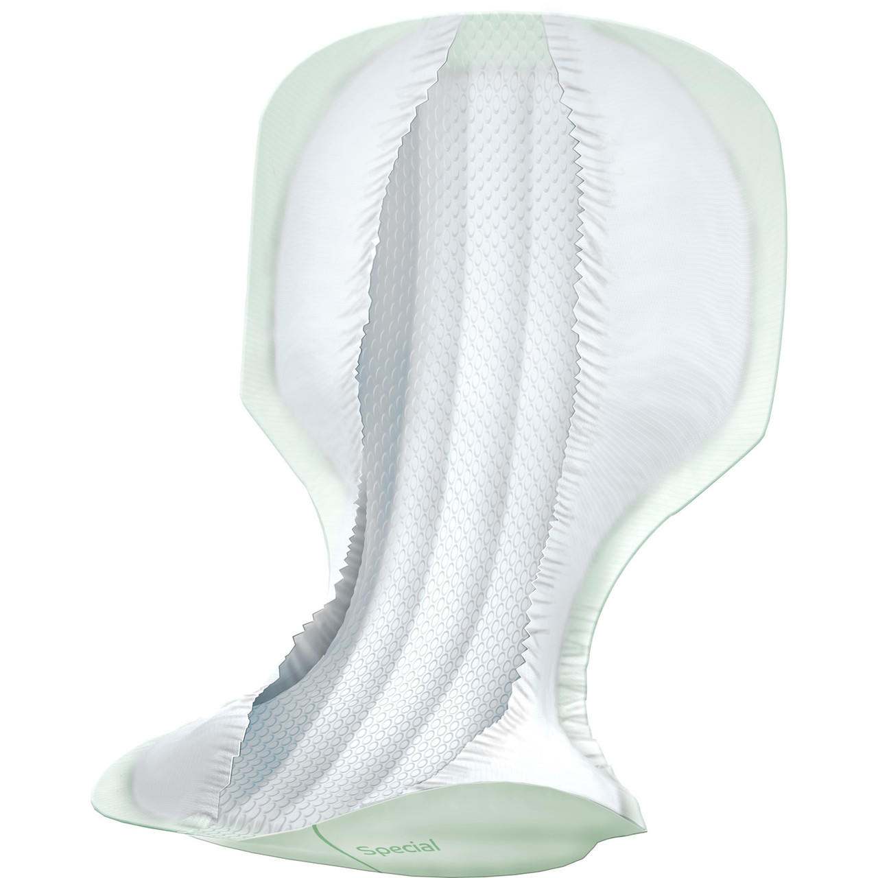 San Premium Special double incontinence pad, contoured absorbent area