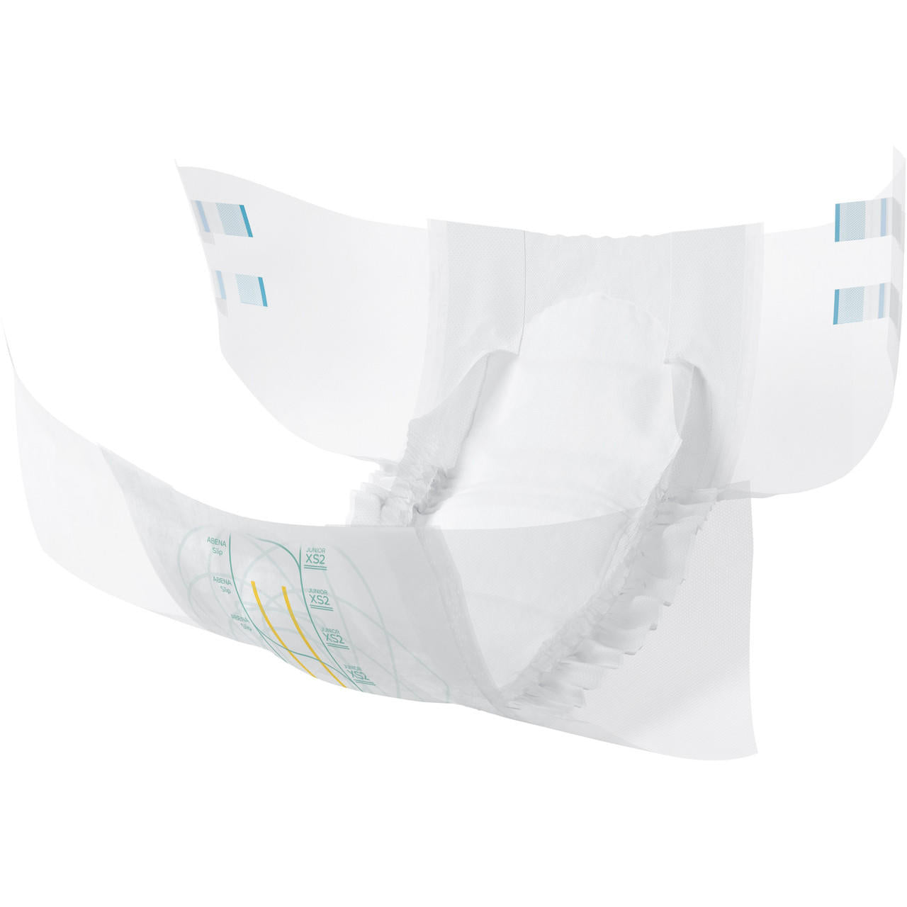 Unfolded Slip Premium junior incontinence briefs, white protective underwear, XS2