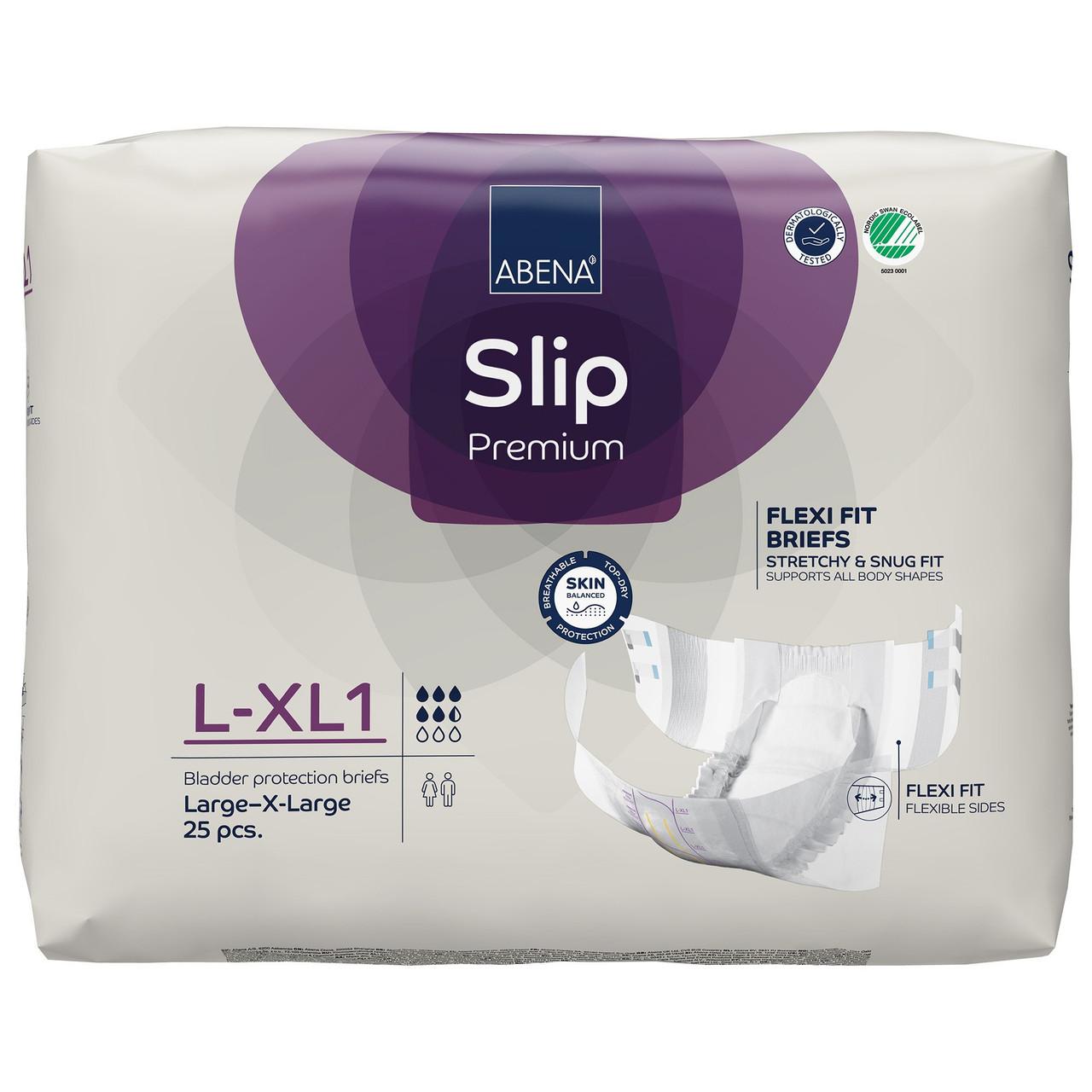 Slip Premium Flexi Fit briefs, L-XL1 Large-X-Large, 25 pcs pack