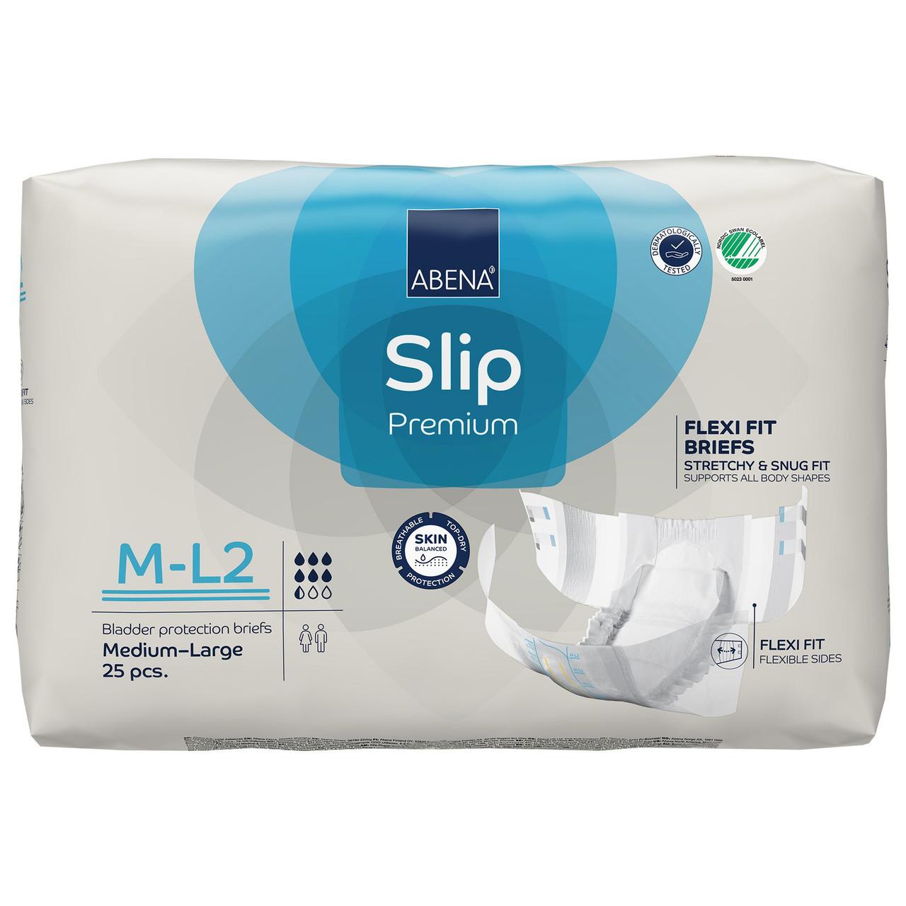 Abena Slip Premium Flexi Fit briefs M-L2, 25 pcs, stretch & snug fit