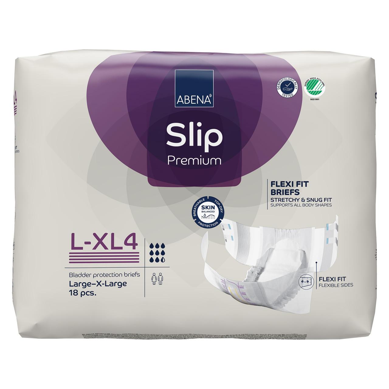 Level 4 Flexi Fit briefs, L-XL4 size, 18 pcs pack, white with stretchable sides