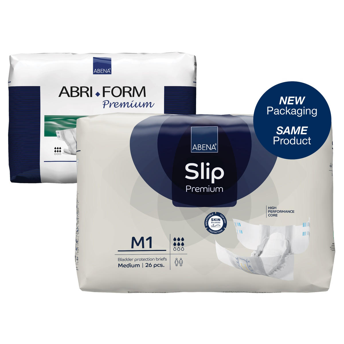 Slip Premium adult briefs size M1 (28–44), new same product packaging, 26 pcs