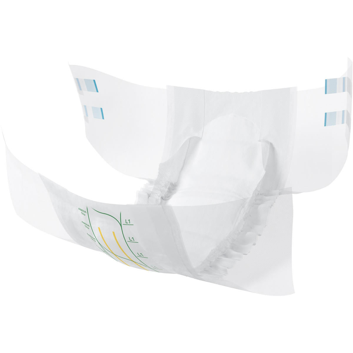 Slip Premium adult diaper briefs, size L1 (40–60), opened pack showing inner panel