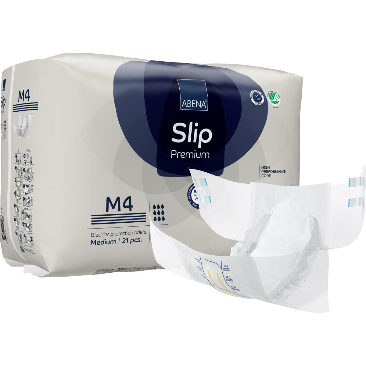 Level 4 adult slip diapers, M4 size, bladder protection briefs (21 pcs)