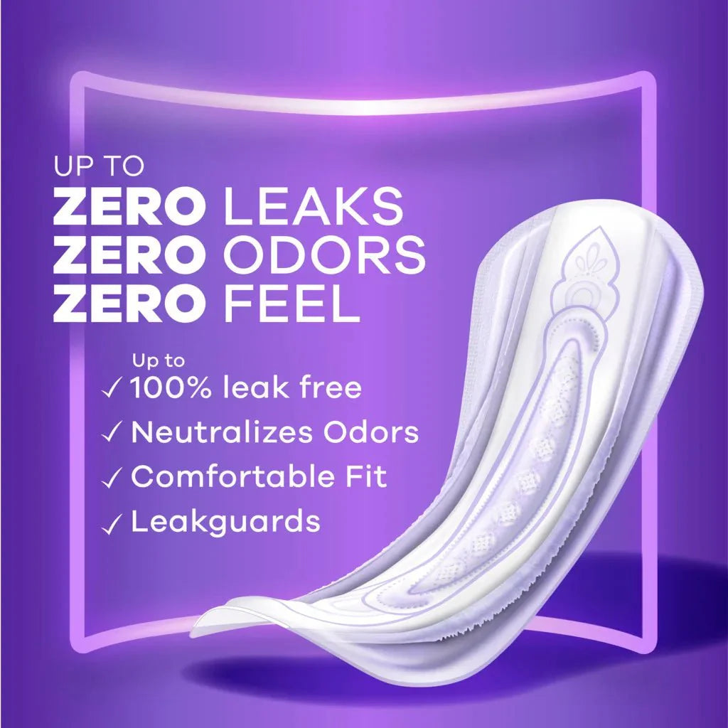 Single light pad shown with up to zero leaks and zero odors claims
