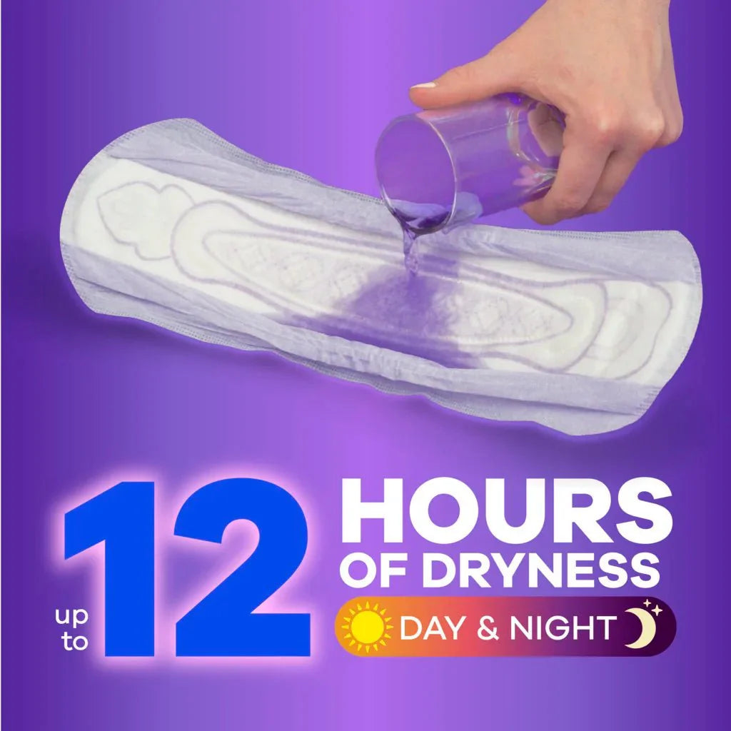 Light bladder pad held by hand to show full length and absorbent core