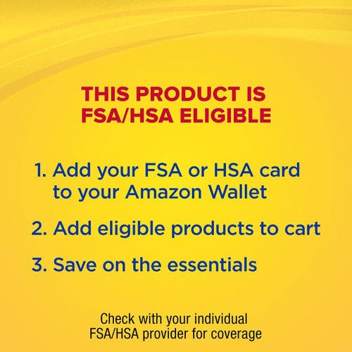 “FSA/HSA eligible” message for topical lidocaine pain relief spray