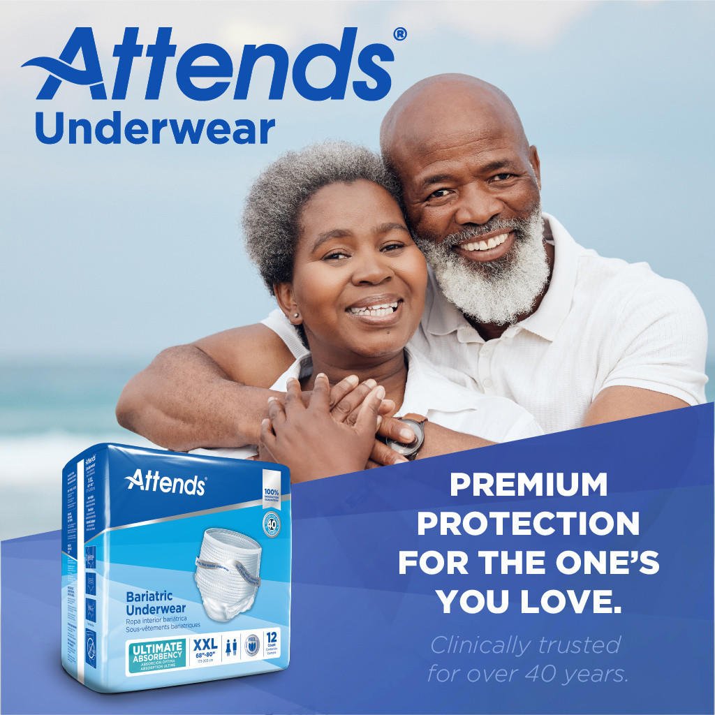 Bariatric incontinence underwear product box, 2XL ultimate absorbency, 12 count.