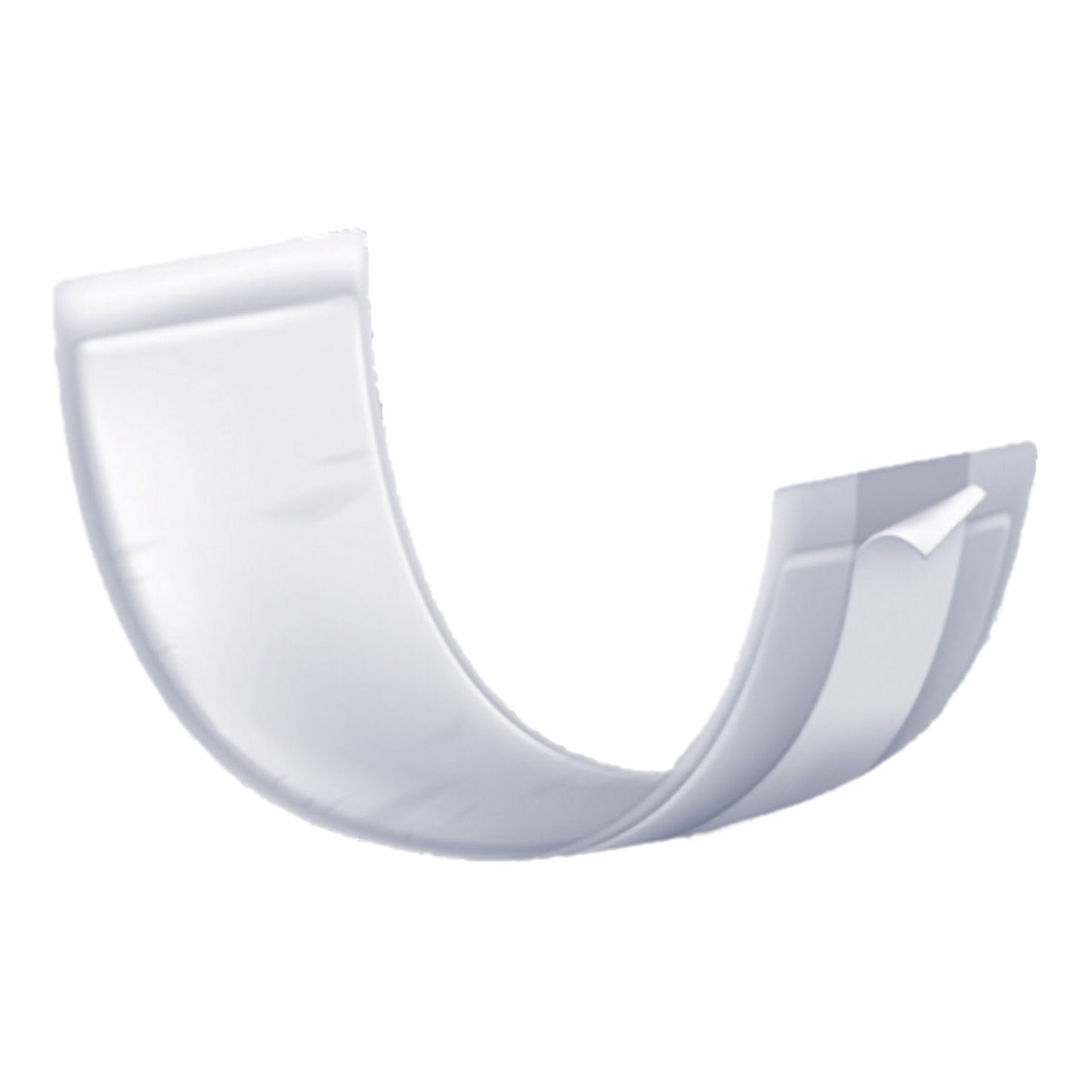 White booster pad for briefs, curved disposable protective insert