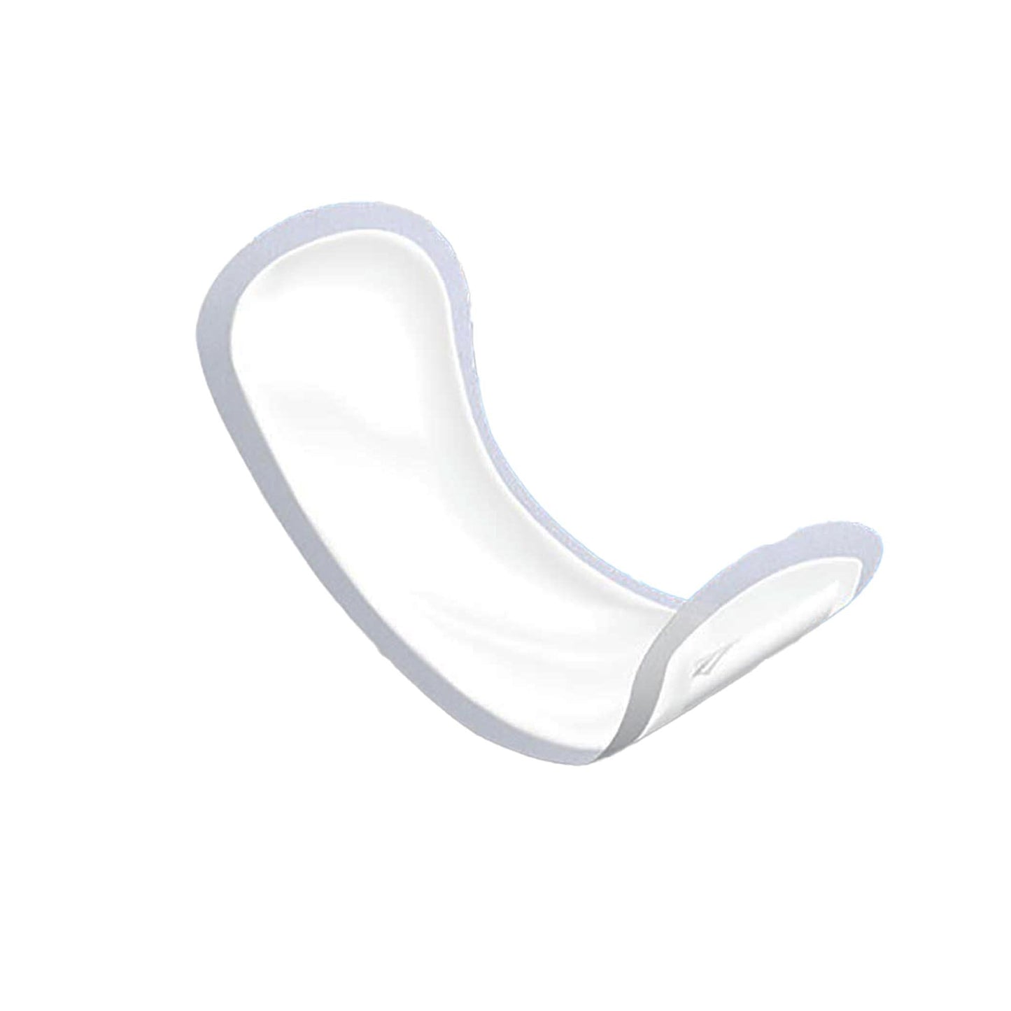 Single white absorbent urine liner pad with soft gray edges