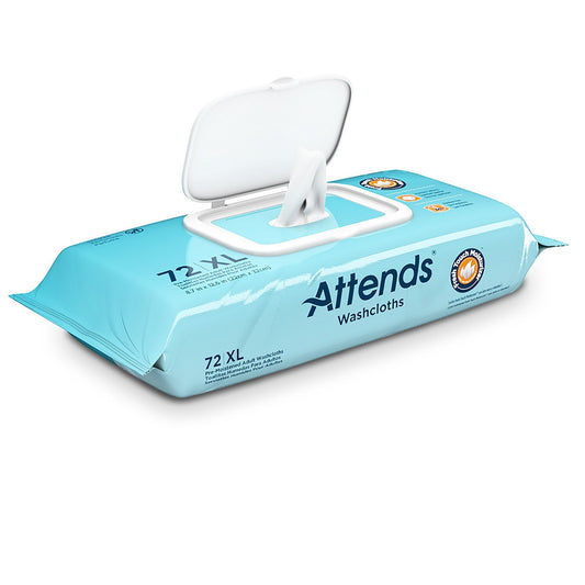 72 XL scented pre-moistened washcloths with flip-top lid dispenser