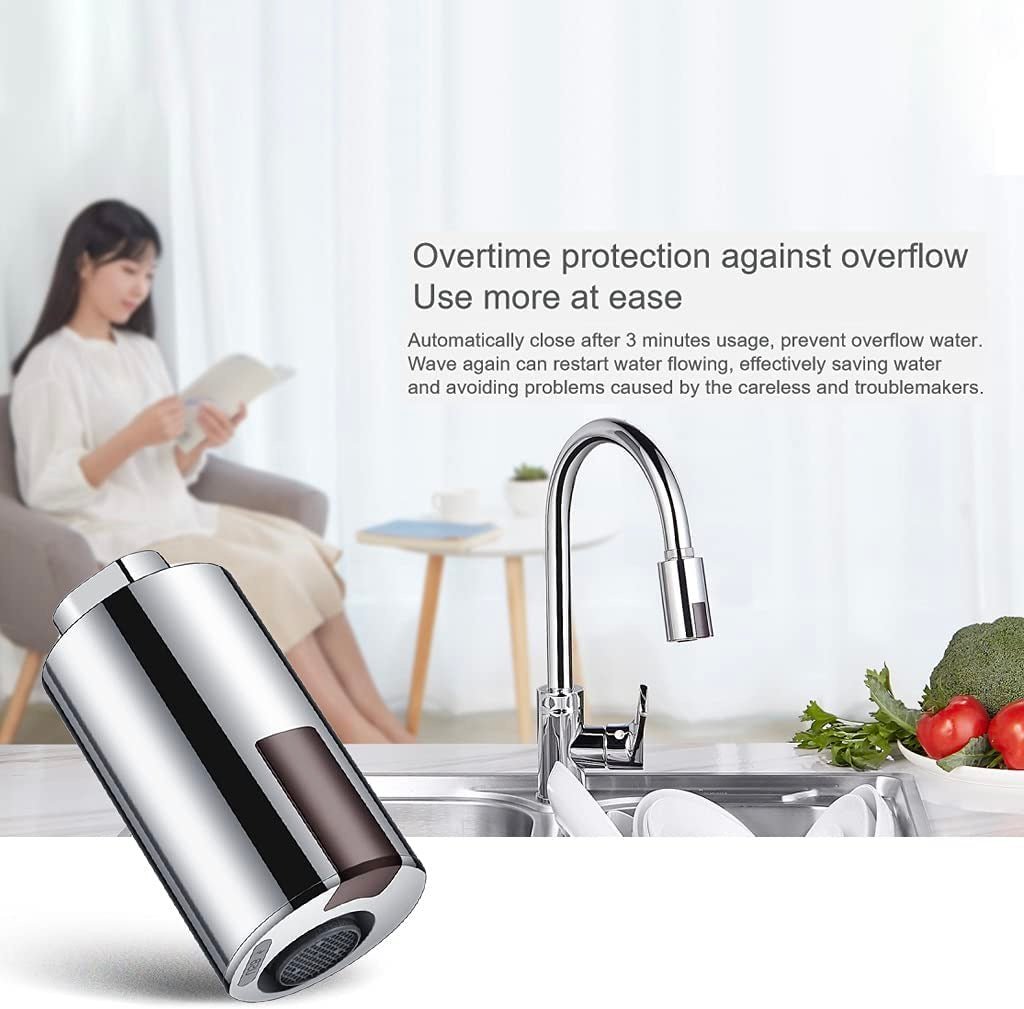 Automatic faucet adapter attachment with sprayer head for sink faucets