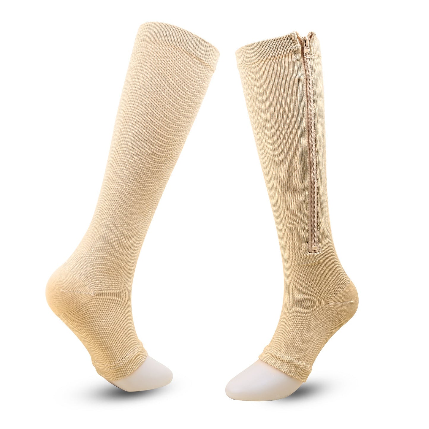Graduated Compression Socks with Zipper
