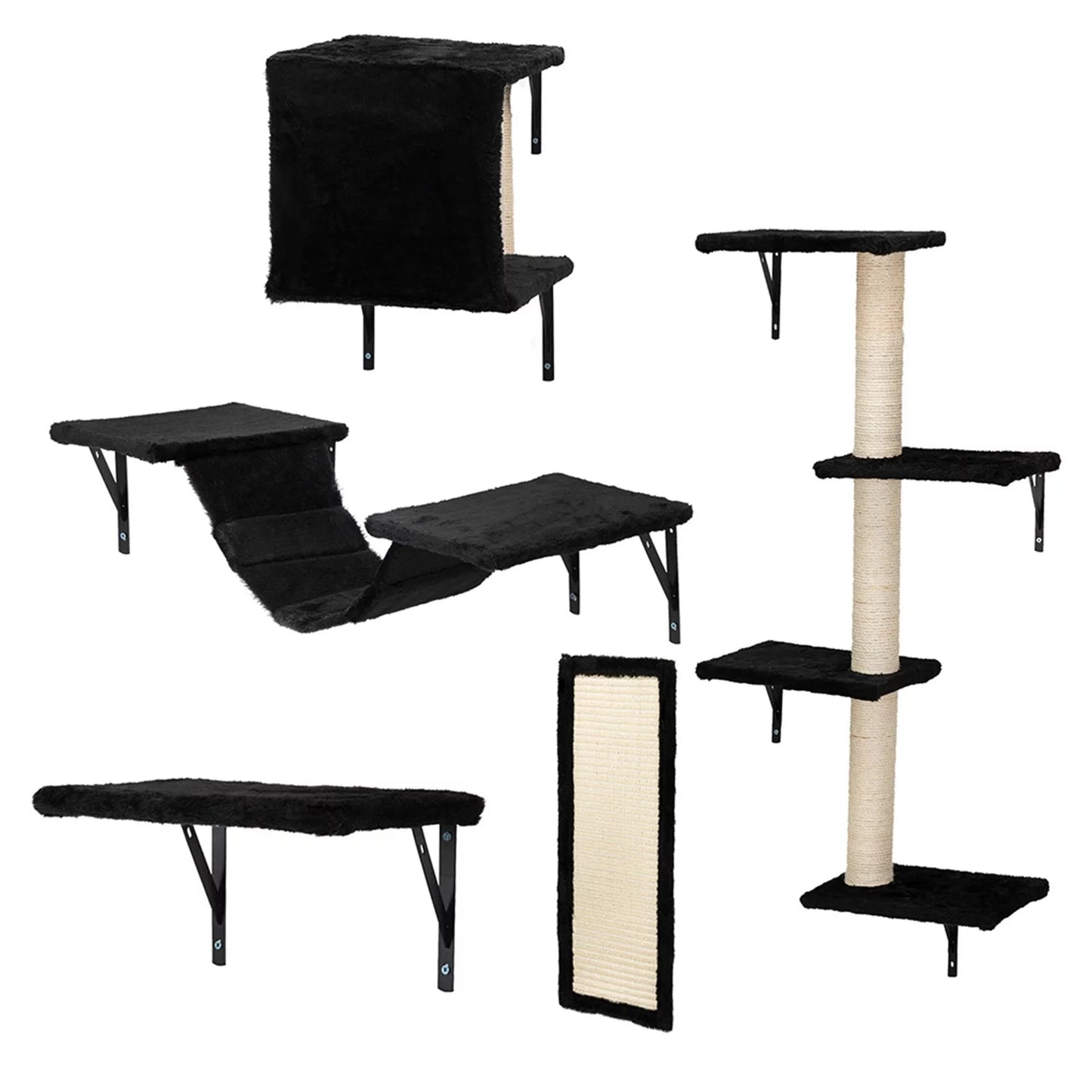 Wall-Mounted Cat Condo & Climbing Tower – Space-Saving, Sturdy & Fun for Multiple Cats