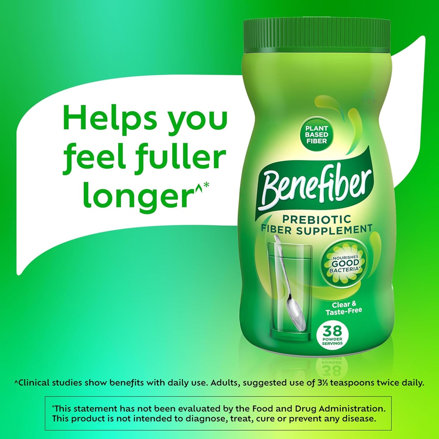 Infographic: Helps you feel fuller longer with Benefiber prebiotic fiber supplement
