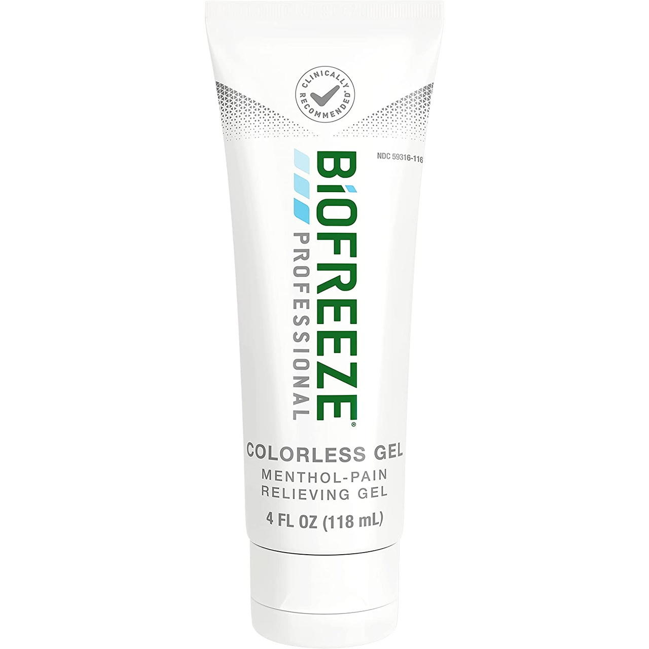 Biofreeze Professional pain relief gel, colorless gel tube, 4 fl oz (118 mL)