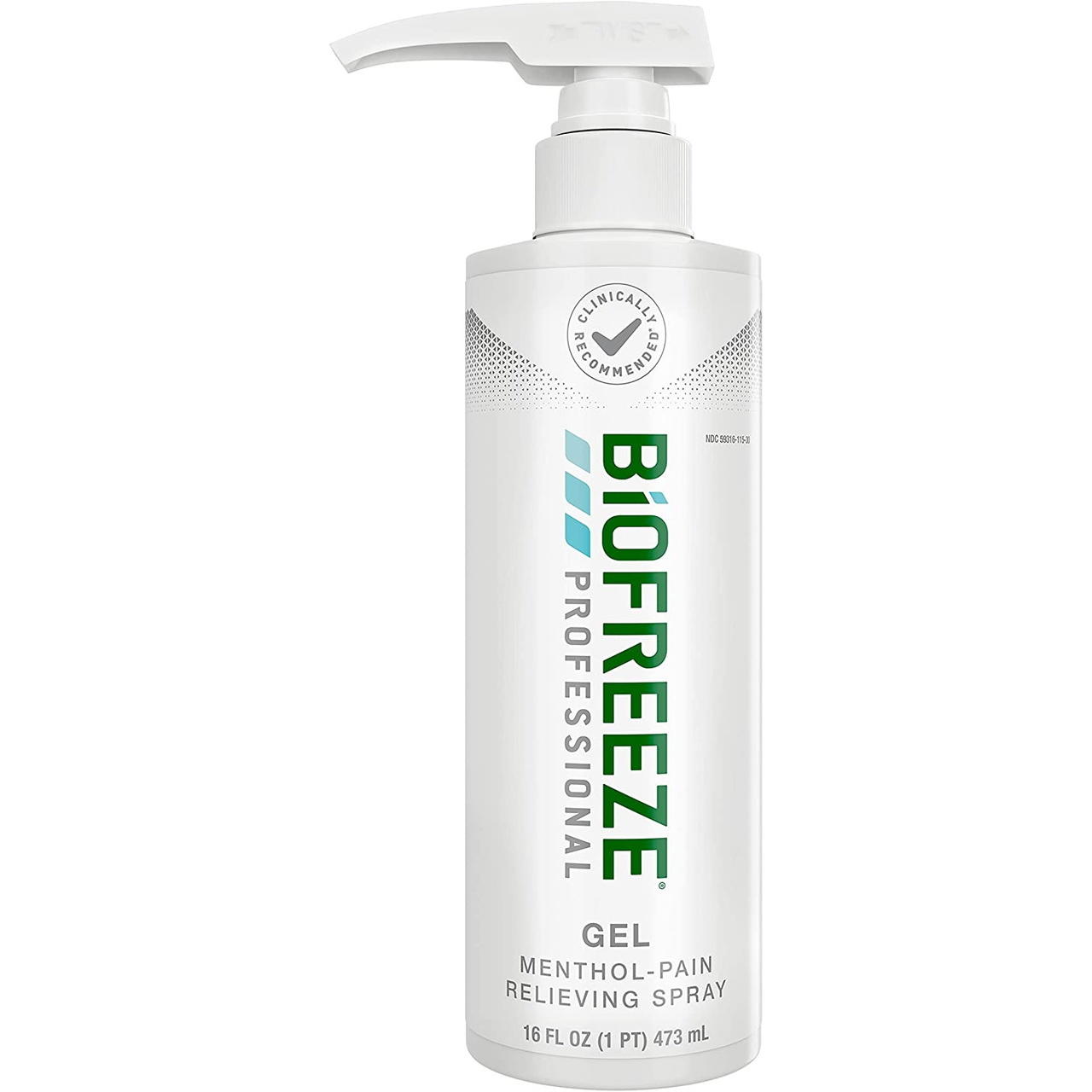 Biofreeze Professional pain relief gel, green, 16 oz pump bottle