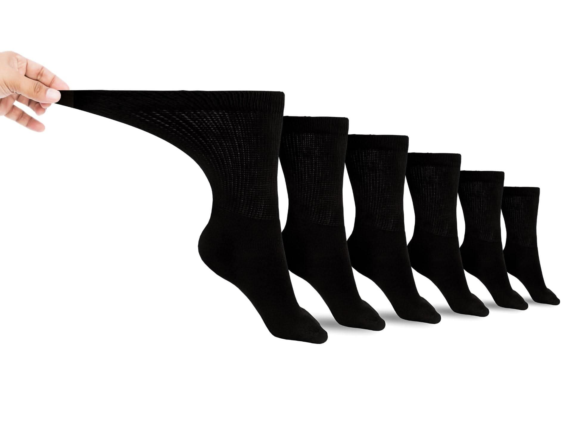 Men's Cotton Diabetic Crew Socks (6 Pair) DSC