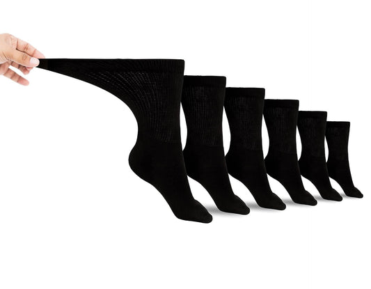 Non-binding Cotton Diabetic Crew Socks (6-pair Pack) DSC