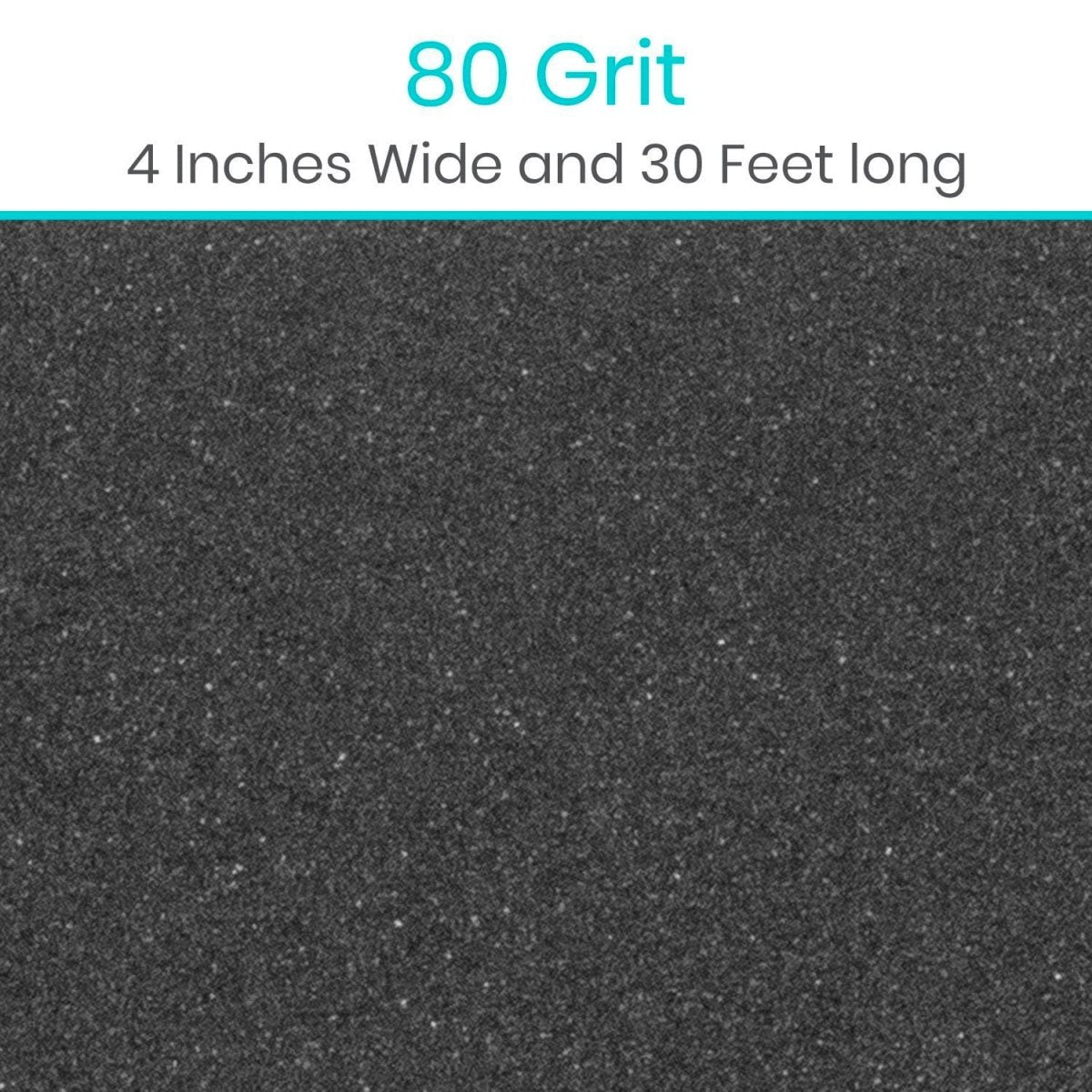 Black anti-slip tape, 4 in wide, 30 ft long, 80 grit texture