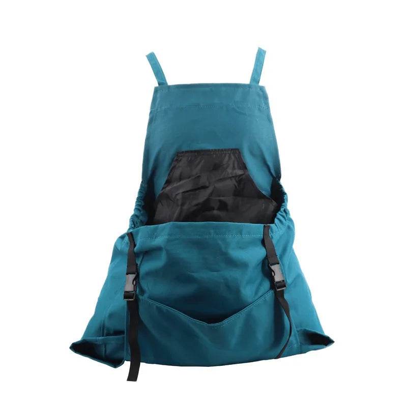 Cross Back Apron with Deep Kangaroo Pockets