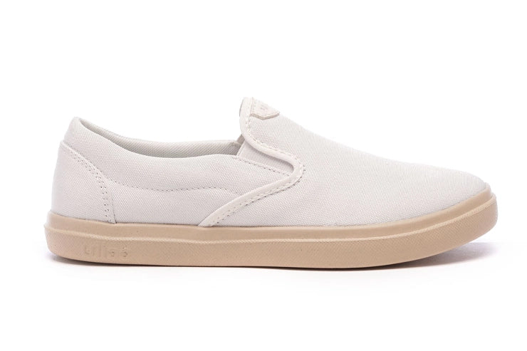 XPRESOLE Cody men's white slip-on shoes, low-profile rubber sole