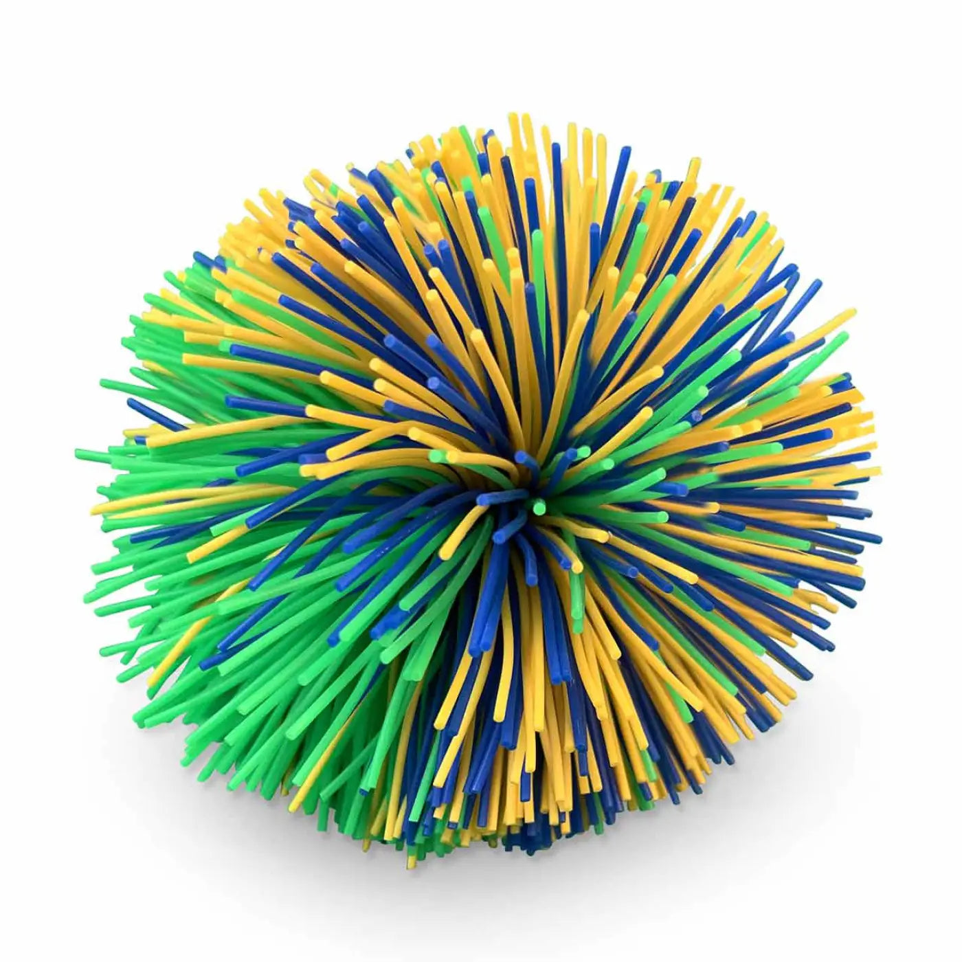 Bundle o Koosh ball with yellow blue and green rubber strands