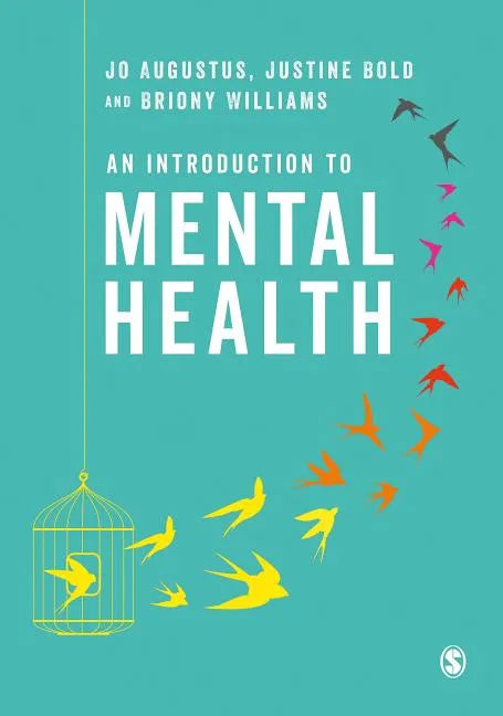 Paperback book cover with teal birds, yellow birdcage, and Mental Health title text