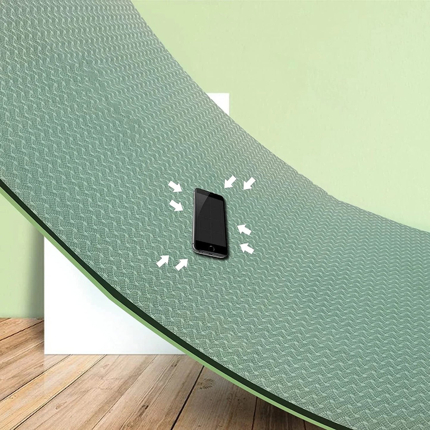 COCOBELA Dual-Sided Yoga Mat – 8mm Extra Thick, Eco-Friendly TPE – Reversible Non-Slip, Waterproof, Lightweight & Odor-Free – 72"x24" for Yoga, Pilates, Stretching & Fitness