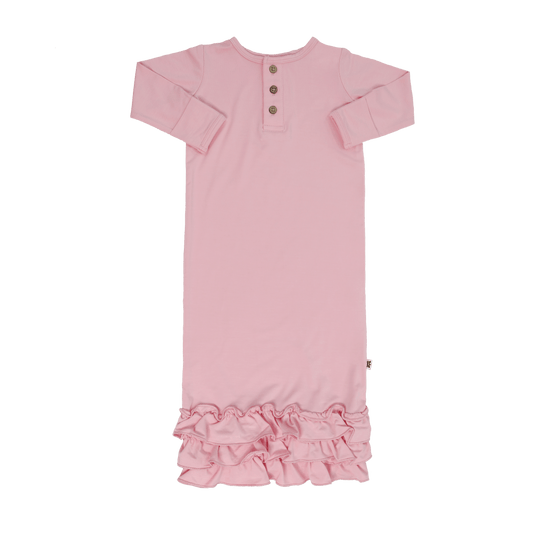 Candy Pink Ruffle Gown
