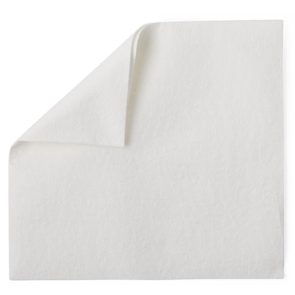 Off-white dry washcloth folded, showing soft textured fabric surface