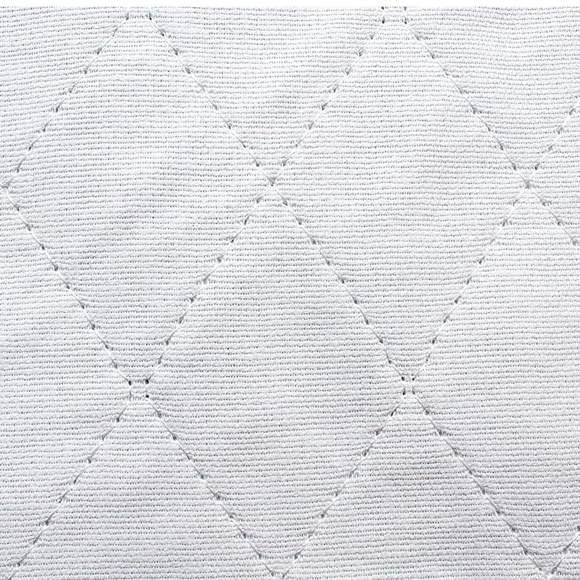 White underpad top fabric with quilted diamond pattern texture