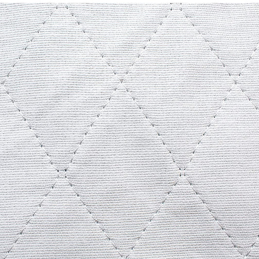 White underpad top fabric with quilted diamond pattern texture