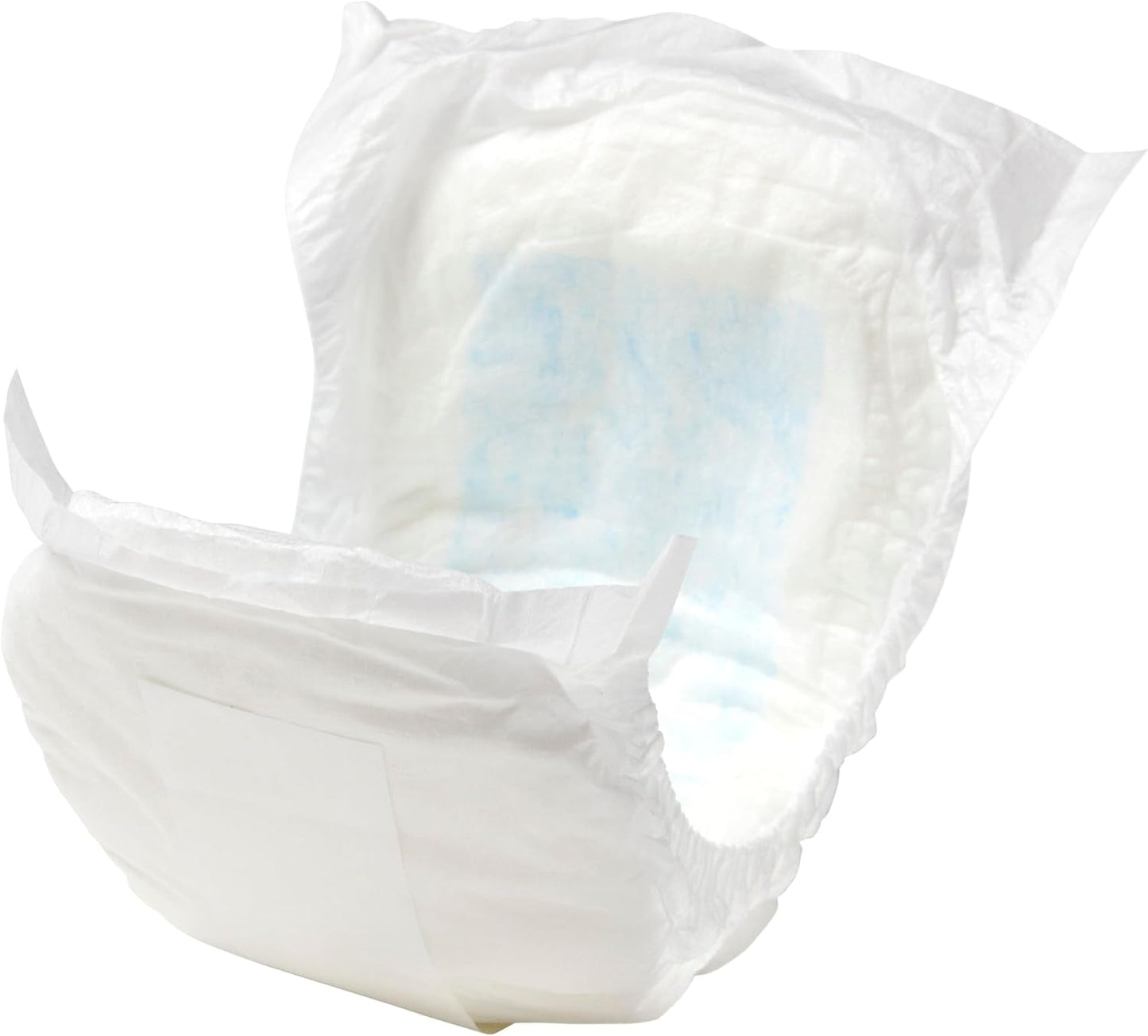 White disposable undergarment guards for men with wings, extra heavy absorbency