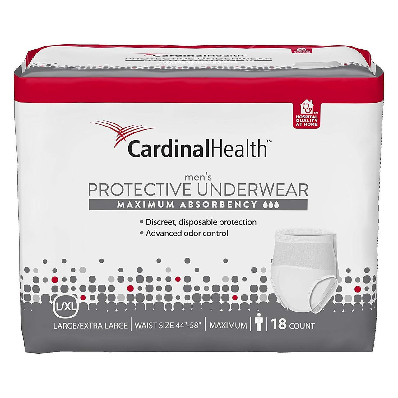 Maximum absorbency disposable protective briefs, L/XL, 18 count
