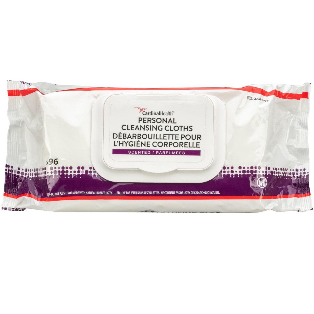 Personal cleansing cloths, scented/perfumed wipes, x96