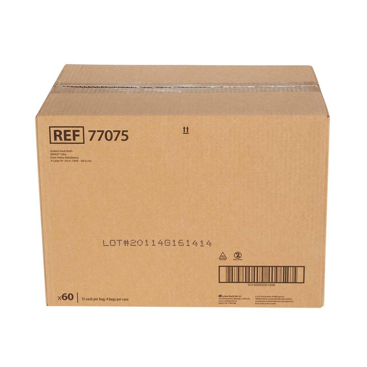 Quilted adult briefs case, REF 77075, x60 units per case