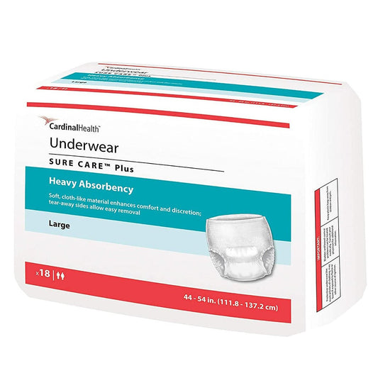 Sure Care Plus heavy absorbency underwear, Large size, pack of 18.