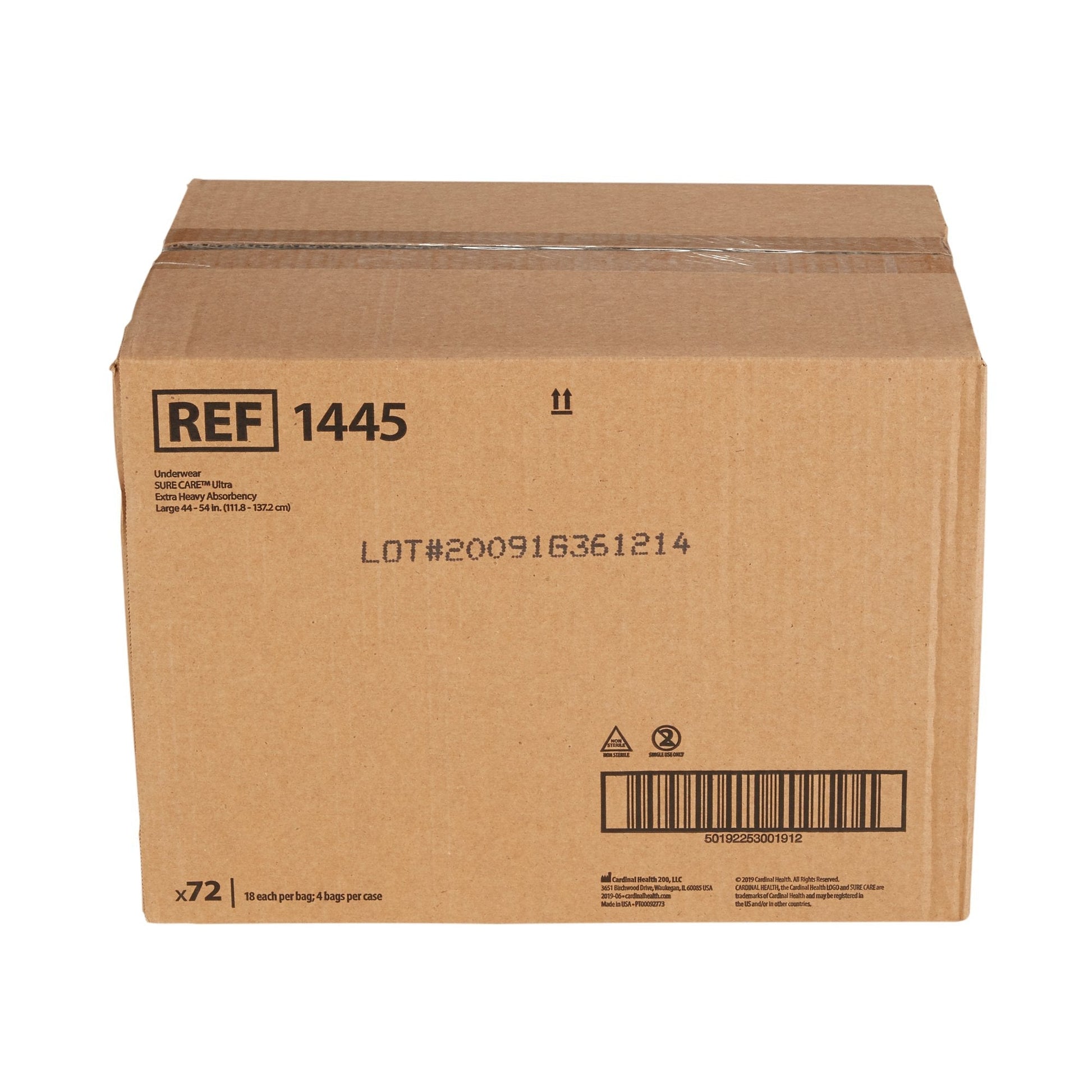 Boxed Sure Care Ultra underwear, extra heavy absorbency, Large (44"–54"), REF 1445