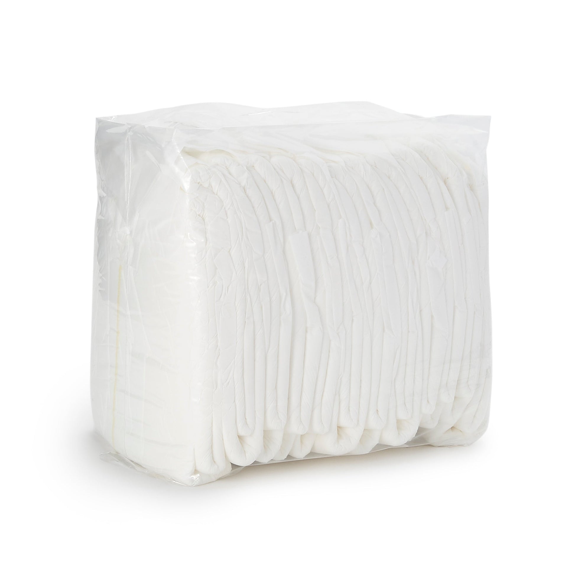 Pack of heavy absorbency adult briefs, white disposable underwear stack