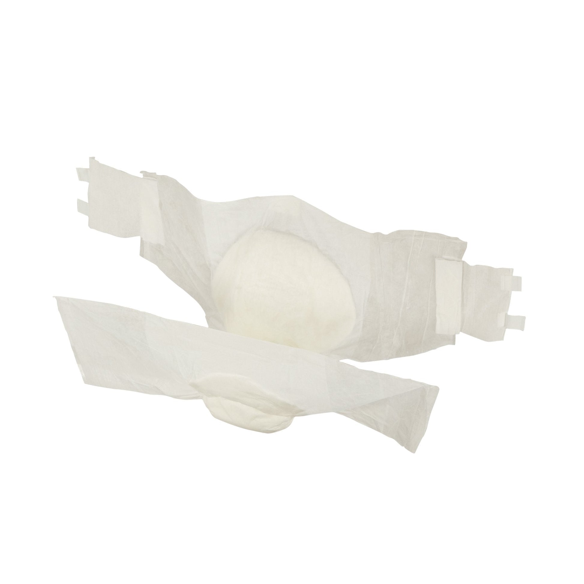 Quilted adult briefs, disposable undergarment with leg openings, light/white color