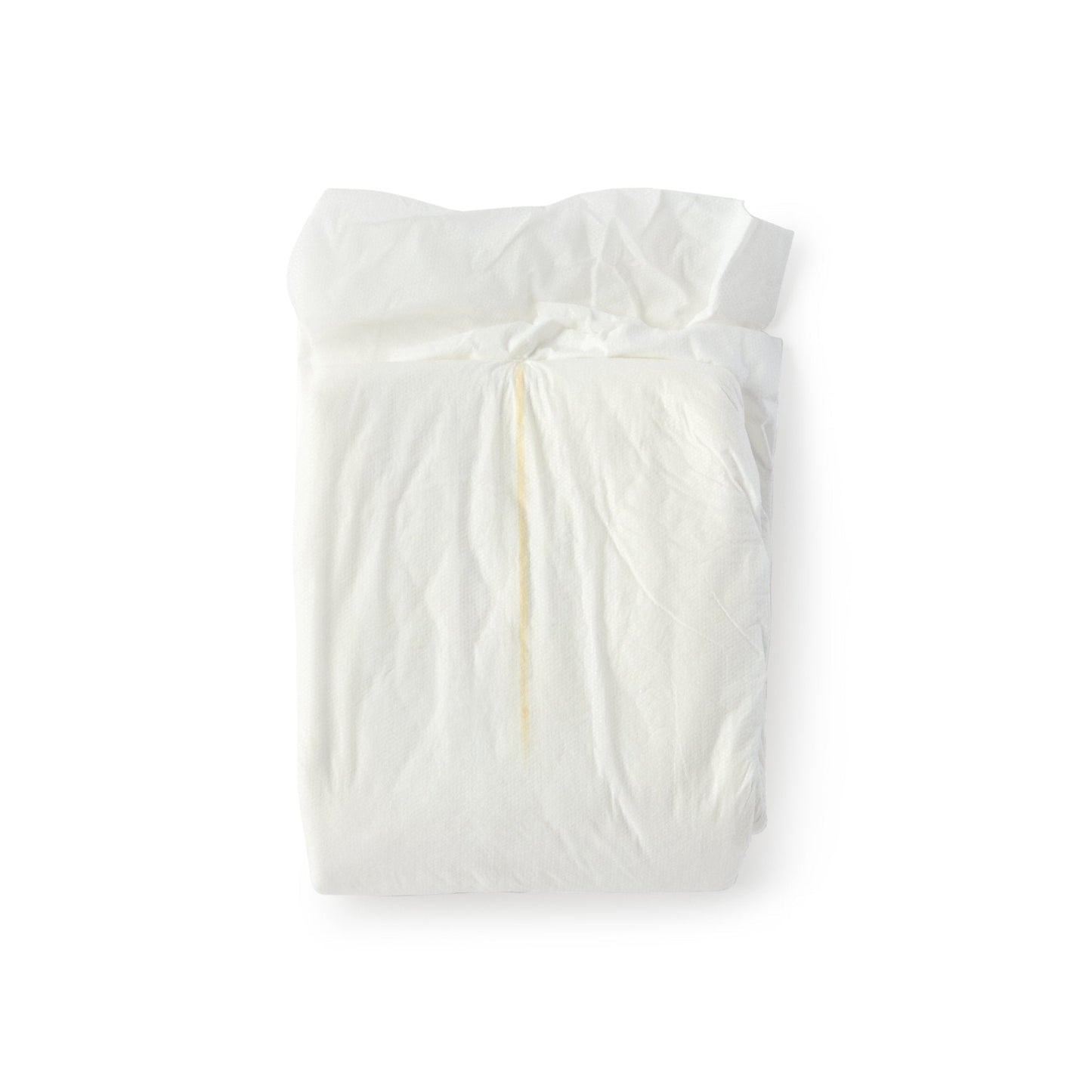 Quilted adult briefs, white disposable underwear, layered view