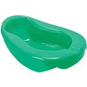 108 oz bed pan with raised rim, dark green