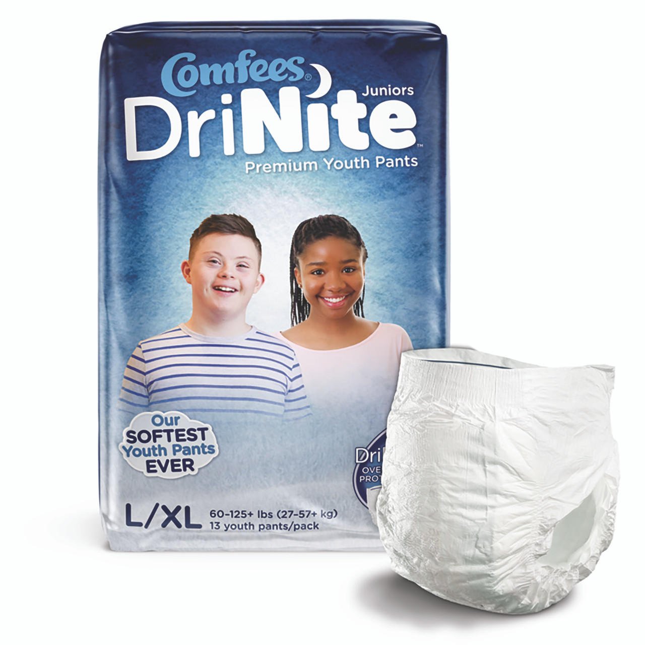 DriNite youth pants pack L/XL, blue box with white youth pants