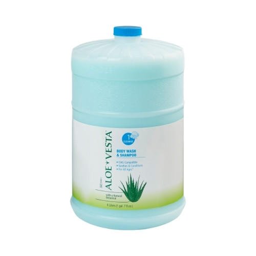 Aloe Vesta body wash & shampoo 1 gal bottle with blue cap