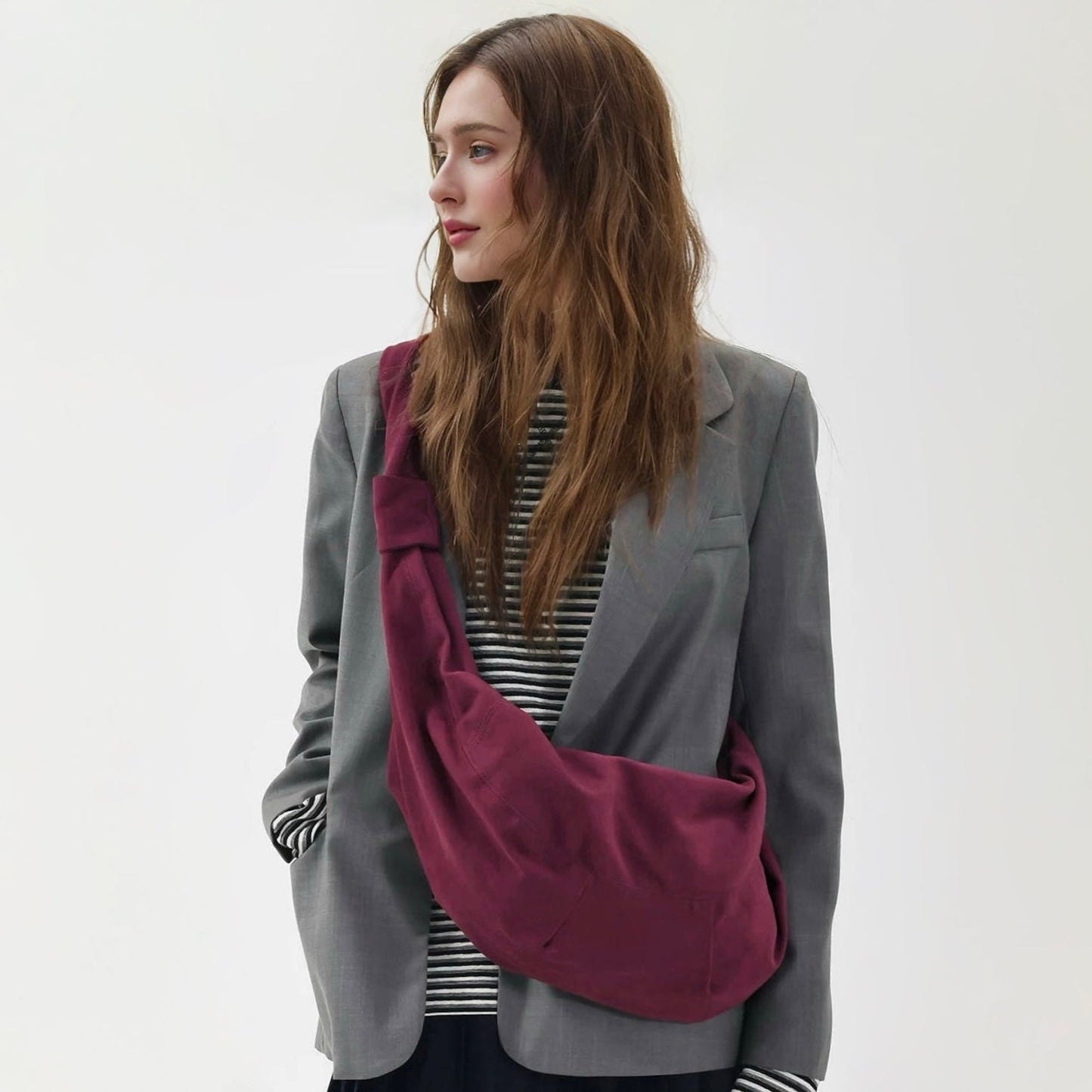 Corduroy Cozy Crescent Bag