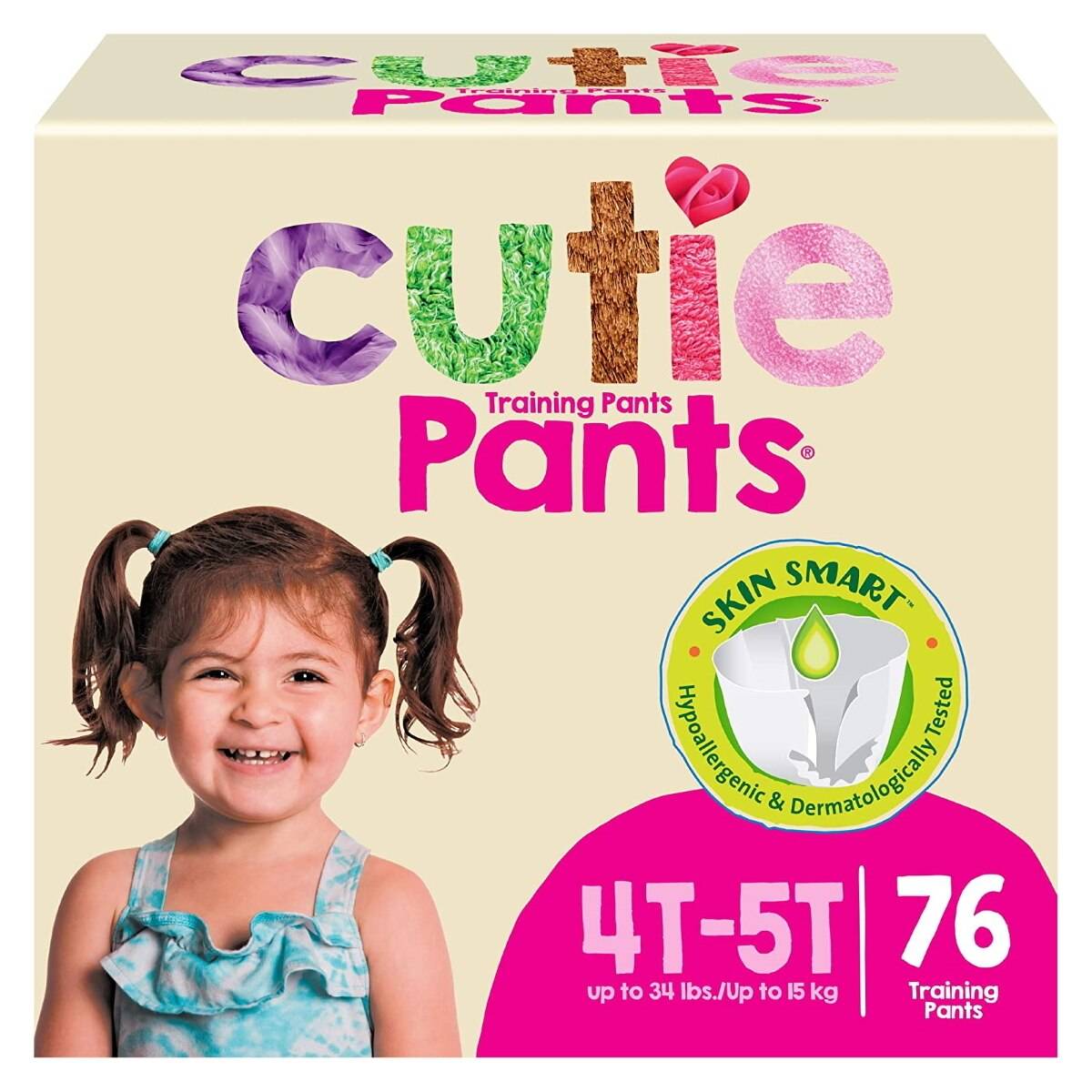 Girls Cutie training pants 4T/5T box front with skin-smart seal